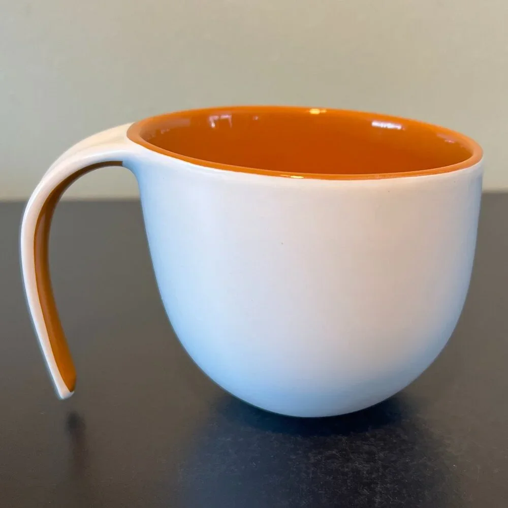 ASOBU "The Porcelain Jewel" Mug  ~ Asymmetrical  Rim ~  Free Flow Loop Handle - Picture 2 of 13